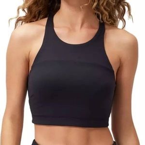 Outdoor Voices Tech Sweat Crop Top Black Small